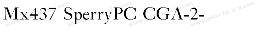 Mx437 SperryPC CGA-2字体转换